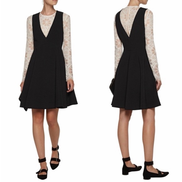 Sandro Dresses & Skirts - Sandro Nita Black Cream Lace Long Sleeve Dress